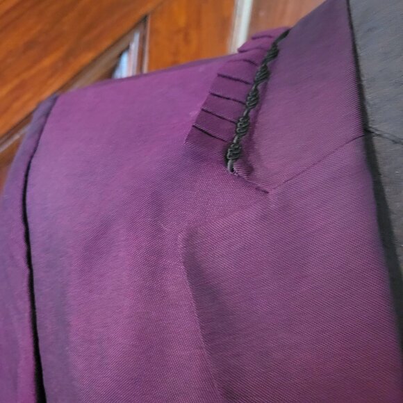 Kasper A.S.L. Womens Purple Blazer Jacket Size 8 Rayon/Polyester - Picture 9 of 9